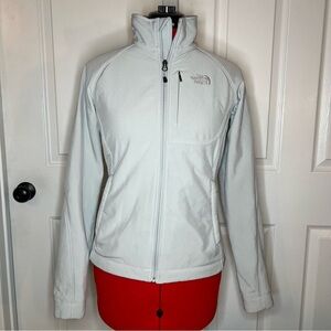 The North Face Fleece Lined Soft Shell Jacket Womens XS Light Gray